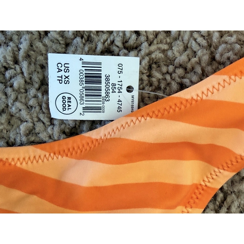 Aerie Orange Stripe Bikini Swimsuit Bottoms Womens XS NEW NWT - Picture 9 of 10